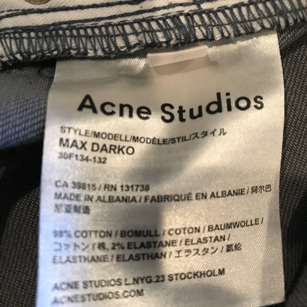 Acne Studios Max Darko 33 X 32